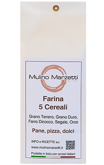 Confezione di Farina ai 5 Cereali del Mulino Marzetti da kg10
